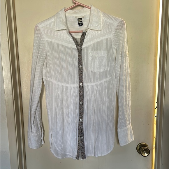 Free People White Button-Up Blouse - Picture 1 of 5